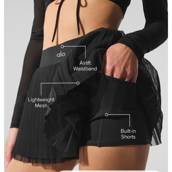 ALO Yoga Mesh Baseline Tennis Skirt-EUC!! - Picture 13 of 14